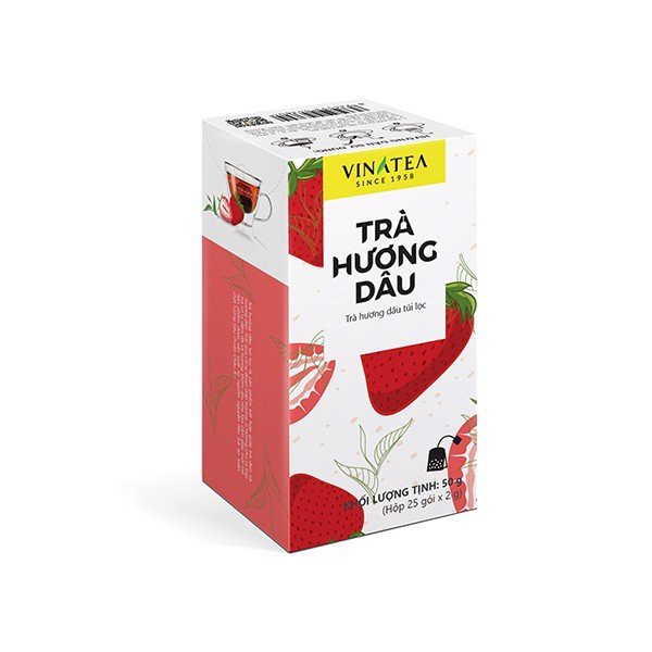 Trà Vinatea Hương Dâu túi lọc 50g