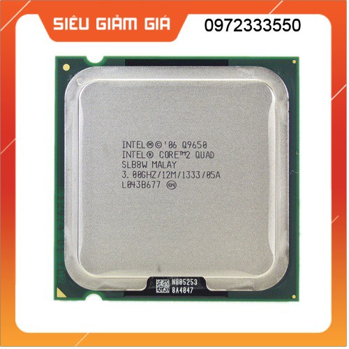 CPU Core 2 Quad Q 9650, Q 9550, Q 9500, Q 9400, Q8400 , Q6600 socket 775