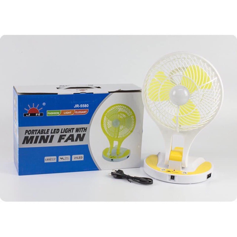 Quạt sạc tích điện kiêm đèn sạc đa chức năng Mini Fan tiện lợi có thể mang theo khắp nơi.