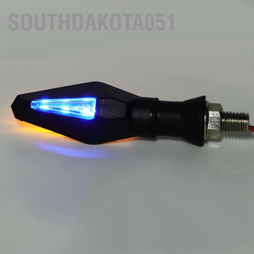 Southdakota051 2PCS 12 LED Two-Color Turn Signal Light For Motorcycle Scooters ATV Accessories(MK-024)