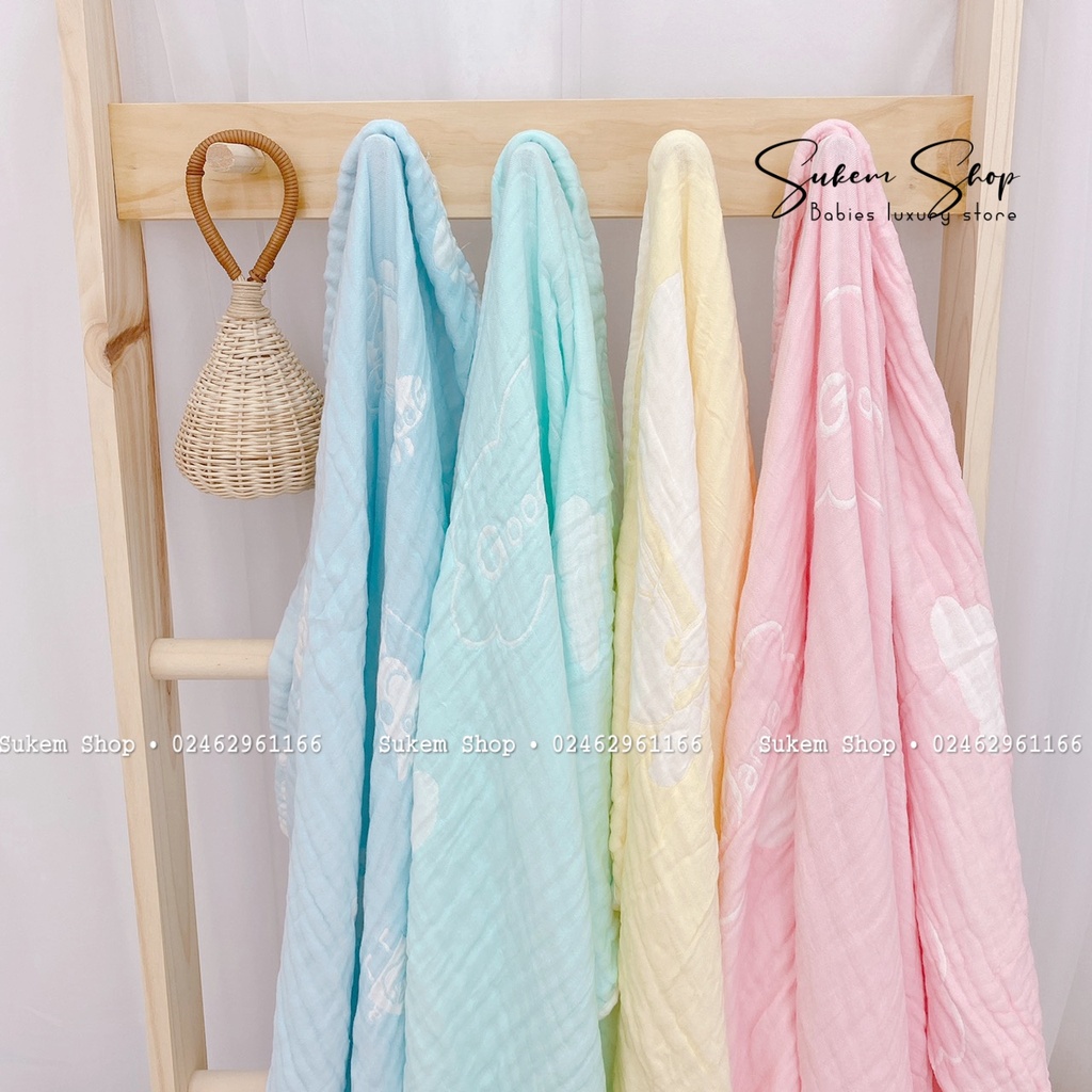 Khăn Tắm / Khăn Đa Năng Goodmama 6 Lớp Cho Bé 100% Cotton Kích Thước 110 x 120cm