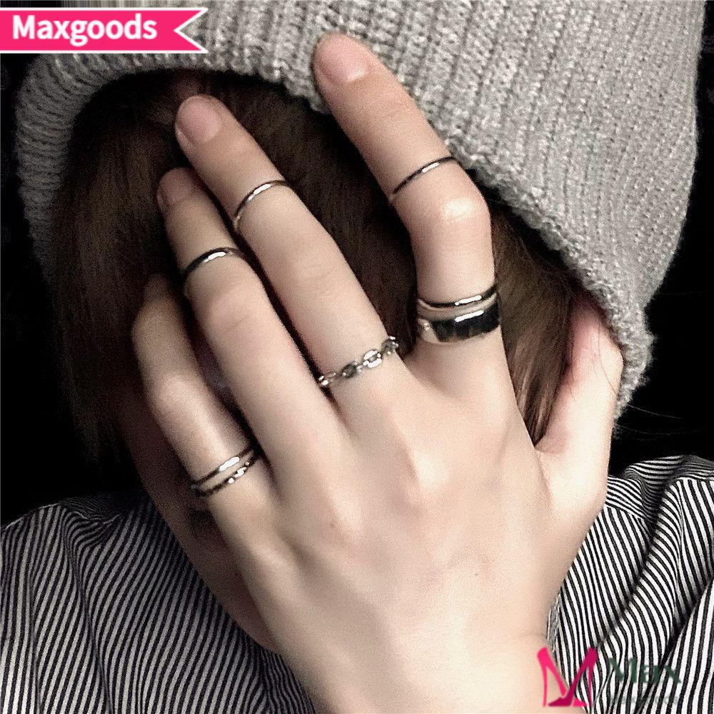 Bộ 7 Nhẫn Tròn Hở Thời Trang Dành Cho Nữ