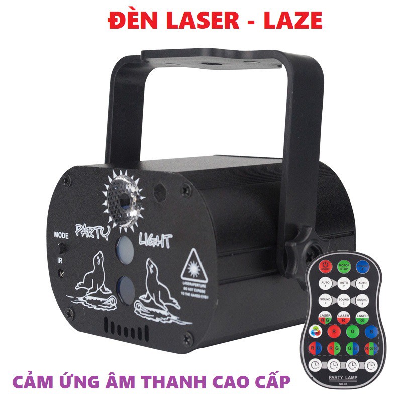 Đèn laser ánh sáng laze cảm ứng âm thanh - Đèn laser karaoke gia đình hàng nhập khẩu