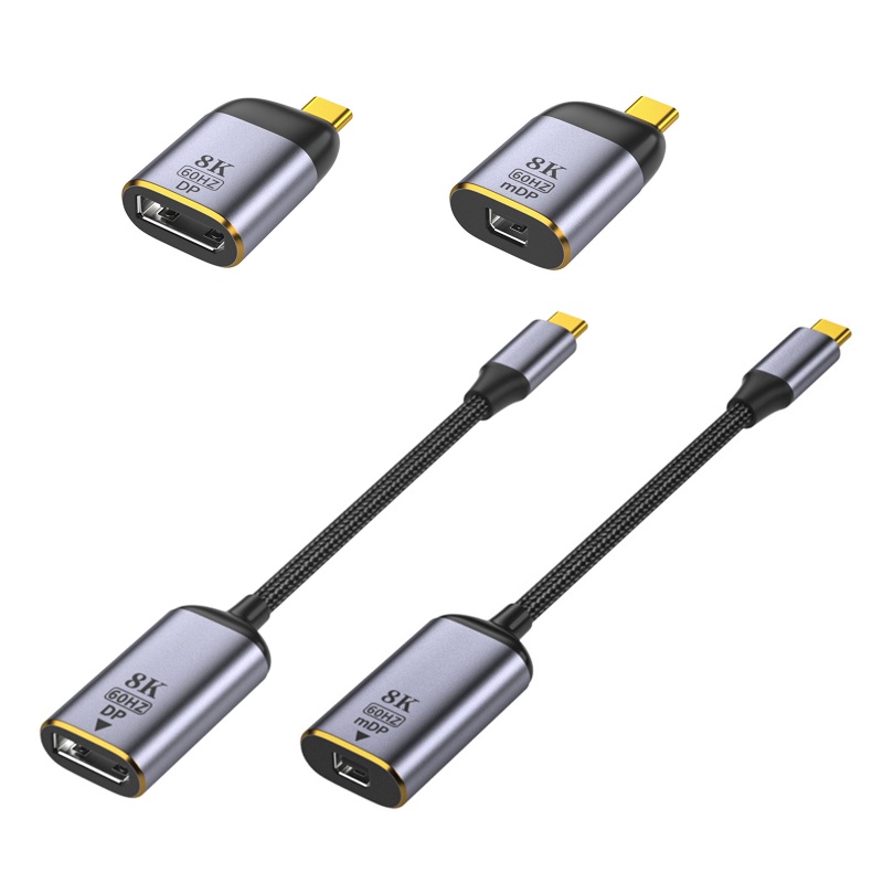 Dây Cáp Mạ Vàng Chuyển Đổi TYPE-C Sang DP mini DP Cho Ultra-HD Video