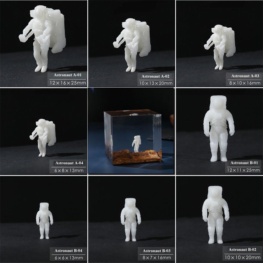 Set 1 / 2 Khuôn Làm Trang Sức Hình Phi Hành Gia 3D Bằng Nhựa Resin DIY