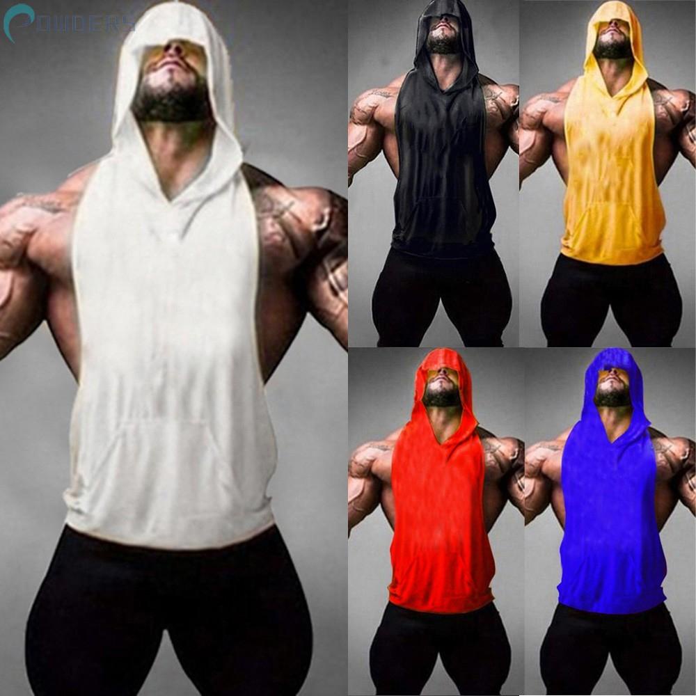 Áo Tank Top Có Mũ Plus Size Cho Nam Tập Gym