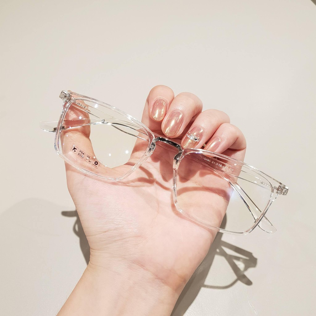 Gọng Kính Cận Nam Nữ Nhựa Dẻo Tr90 Mắt Vuông 2165 - T-Unisex