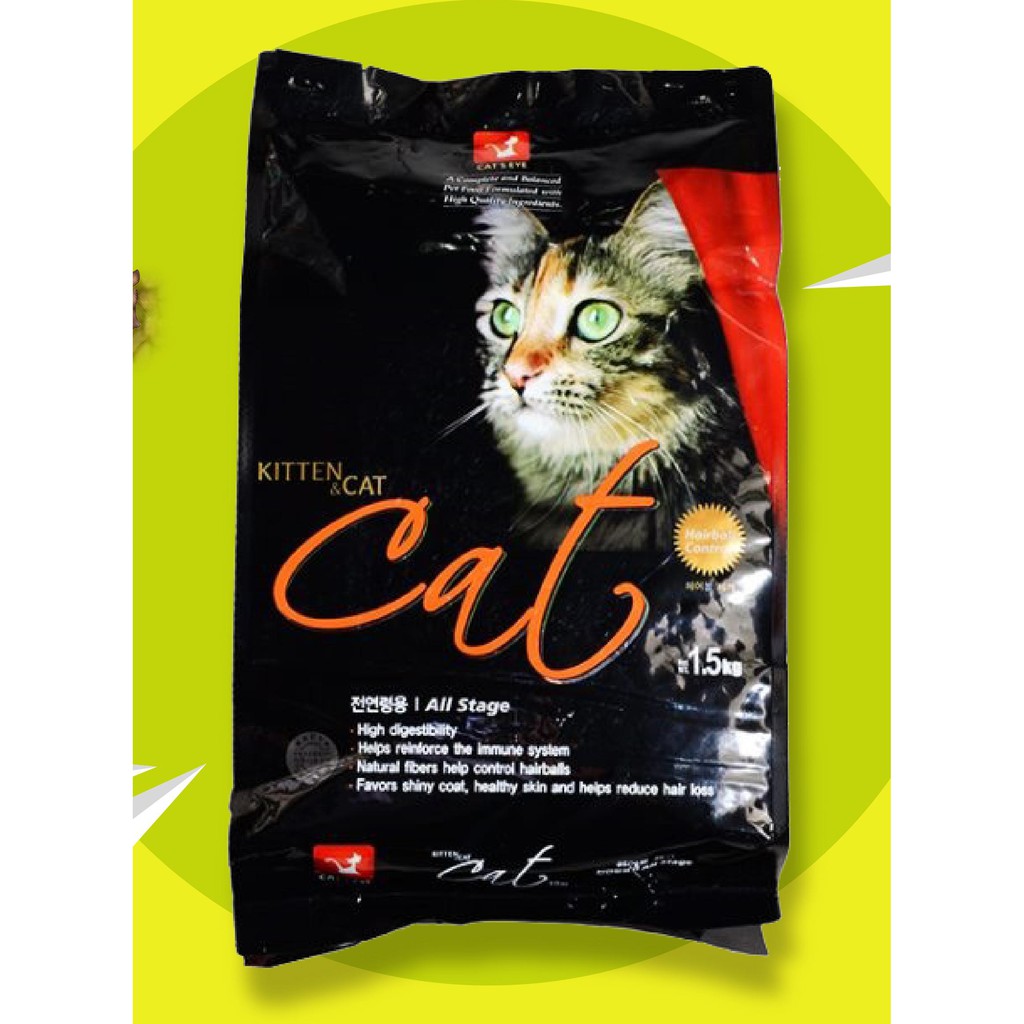 CAT'S EYE 1.5kg HÀNG THẬT - hạt thức ăn khô cho mèo nhập Hàn Quốc