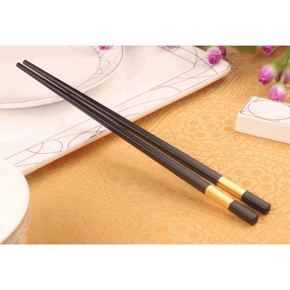 Bộ 10 đôi đũa hợp kim Hàn Quốc Golden Chopsticks - Home and Garden