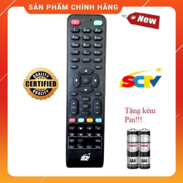 Điều khiển đầu thu truyền hình cáp SCTV- Hàng tốt 100% Tặng kèm Pin!!!