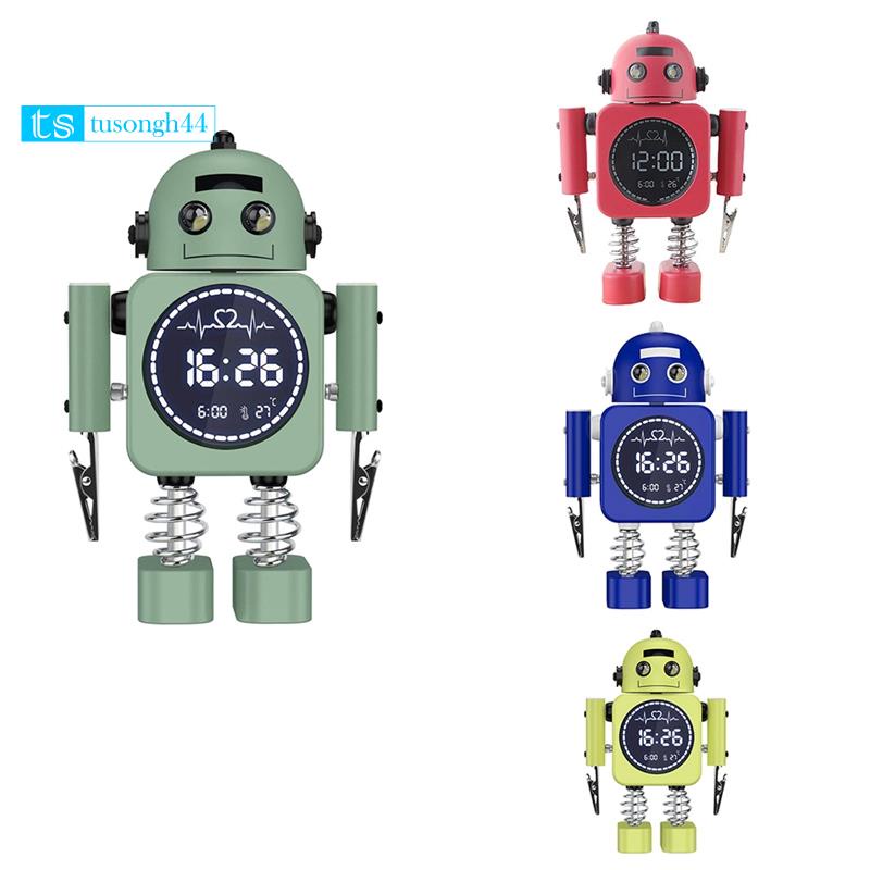 Đồng Hồ Báo Thức Điện Tử Thông Minh Hình Robot Đo Nhiệt Độ Có Chế Độ Chống Đóng Băng Cho Phòng Ngủ Của Bé