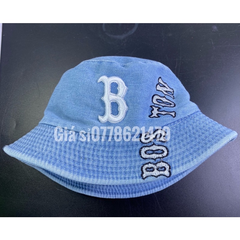 mũ vành 2 lớp rin thêu - nón bucket jean thời trang unisex trẻ