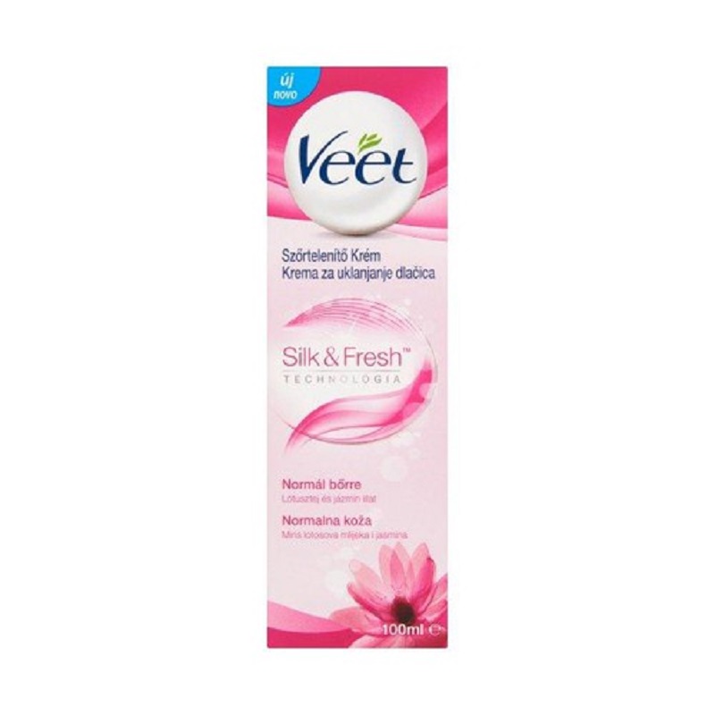 [ Trợ Giá ] Kem Tẩy Lông Veet Silk &amp; Fresh, Tuýp 100ml, Giúp Loại Bỏ Những Sợi Lông Mà Bạn Không Mong Muốn