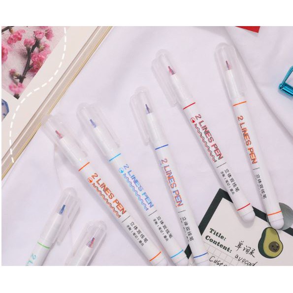 Bút trang trí 2 ngòi - Double line 0.5mm 5.0 168 Đánh Giá 445