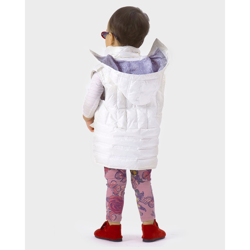 Áo khoác Bé Gái Quotidien Gilet 005, Màu Trắng