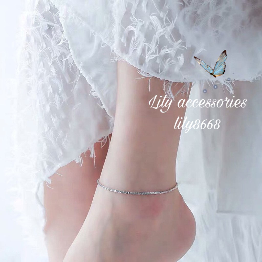 [Mã FARSSTGRE giảm 5K đơn bất kỳ] lắc chân dây trơn xi bạc S925 | BigBuy360 - bigbuy360.vn