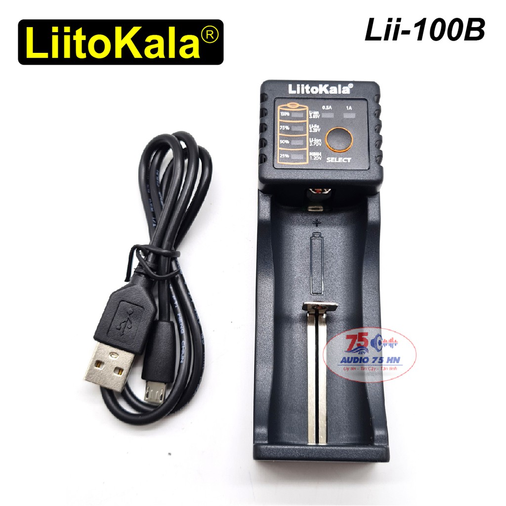 Bộ Sạc Pin Đa Năng Liitokala Lii-100B 18650 26650 4.35V / 3.2V / 3.7V / 1.2V cao cấp