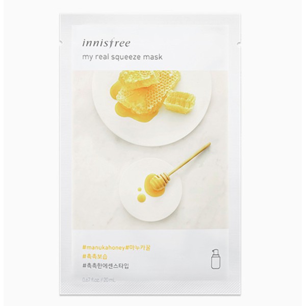 COMBO 10 Mặt Nạ Miếng Chiết Xuất Mật Ong Manuka Innisfree My Real Squeeze Mask