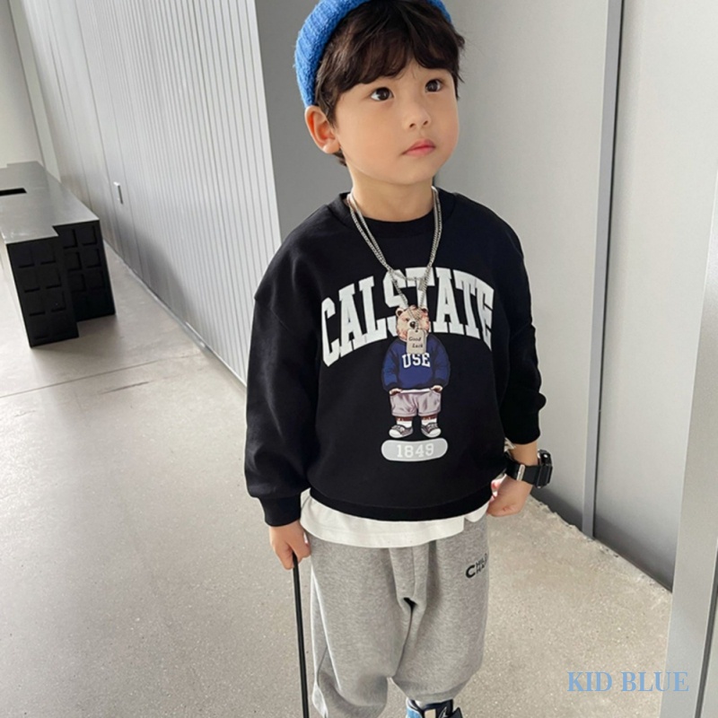Áo Thun Sweater Tay Dài Thời Trang Thu Đông Cho Bé Trai