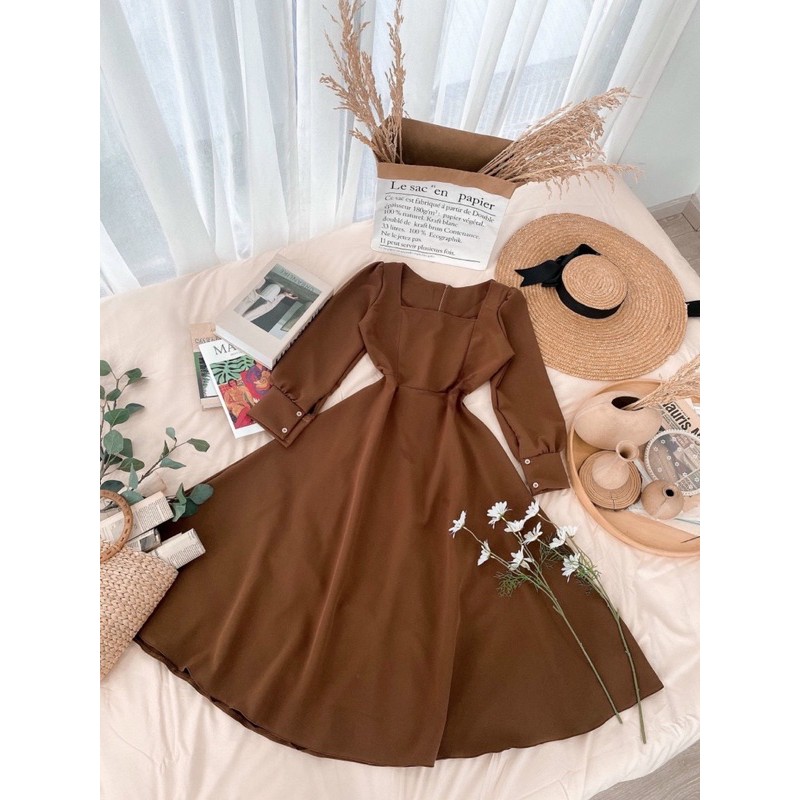 [Mã FAMARAL1 giảm 10K đơn 50K] Đầm dự tiệc maxi cổ vuông | BigBuy360 - bigbuy360.vn