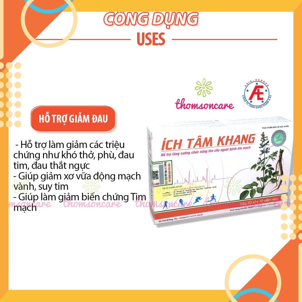 Ích tâm khang - Mua 6 tặng 1 bằng tem tích điểm - tốt cho tim mạch_[IDC]