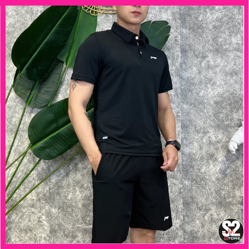 Áo thun polo nam LINING cao cấp , áo hè nam mùa hè dành cho nam