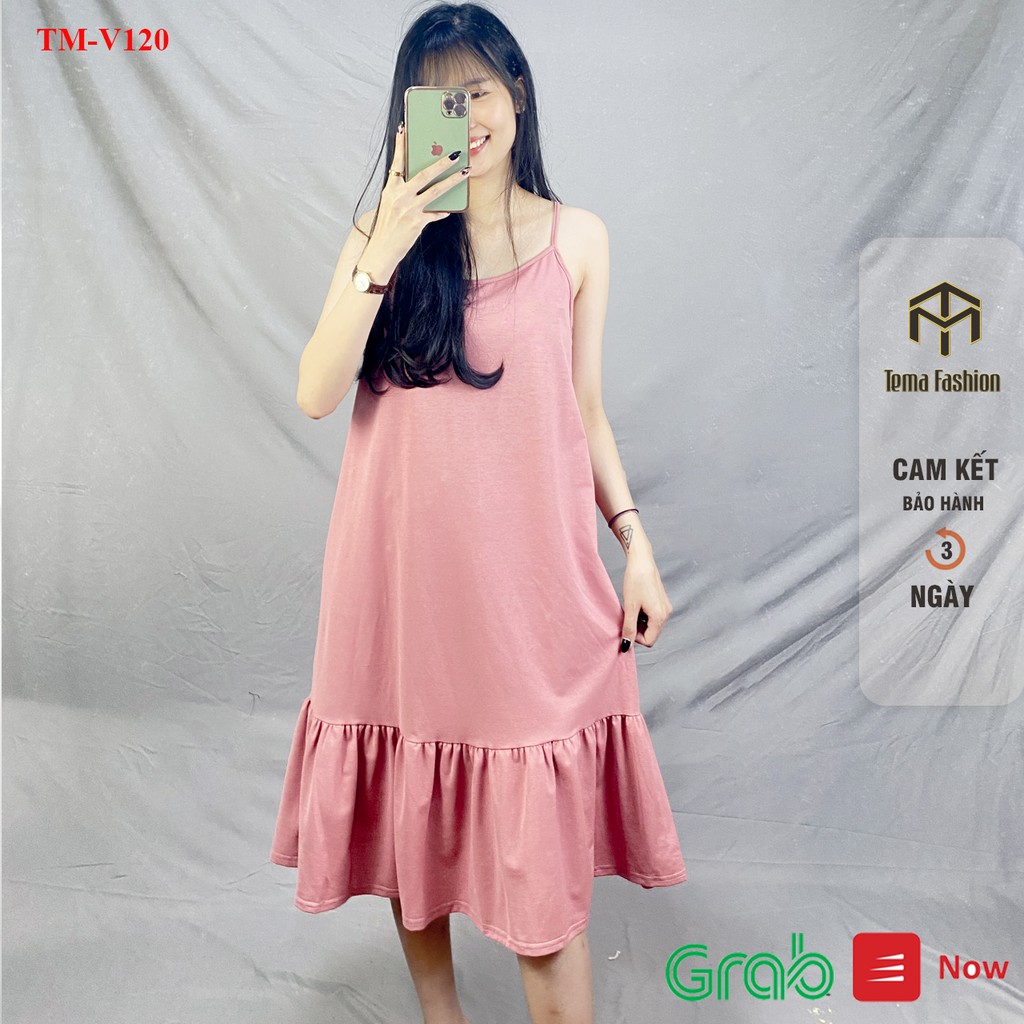 Váy đầm suông 2 dây nữ - Váy 2 dây nữ dáng đuôi cá dài chất cotton mát mịn | BigBuy360 - bigbuy360.vn