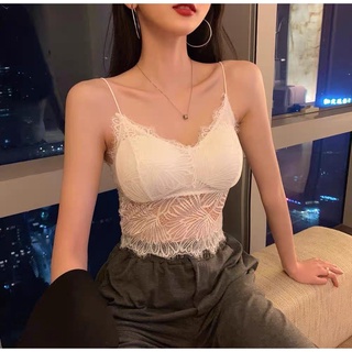 Áo Bra Nữ 2 Dây Ren Lá Dáng Lửng 9936
