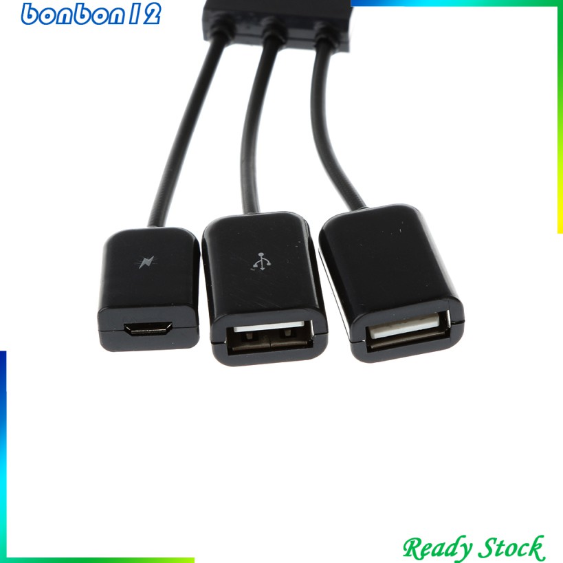 Cáp Otg 3 Trong 1 Cổng Micro Usb 2.0 Cho Điện Thoại Android Samsung