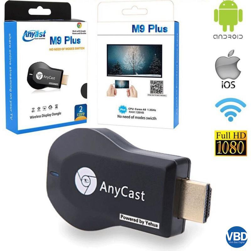 HDMI Không Dây ANYCAST M4 Plus/M9 Plus 2018 - Tốc Độ Kết Nối Siêu Nhanh (Dùng cho android/IOS) VIP