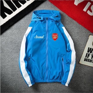 Áo khoác gió thể thao CLB Arsenal nam nữ 2 lớp chống nắng nước form rộng ( có 4 màu)