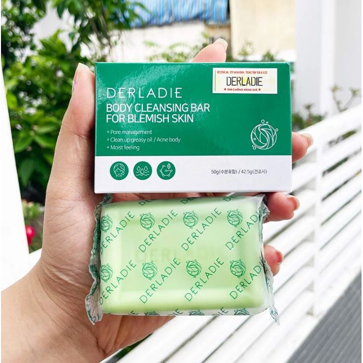 Xà Phòng Giảm Mụn Cơ Thể Derladie Body Cleansing Bar For Blemish Skin 50g