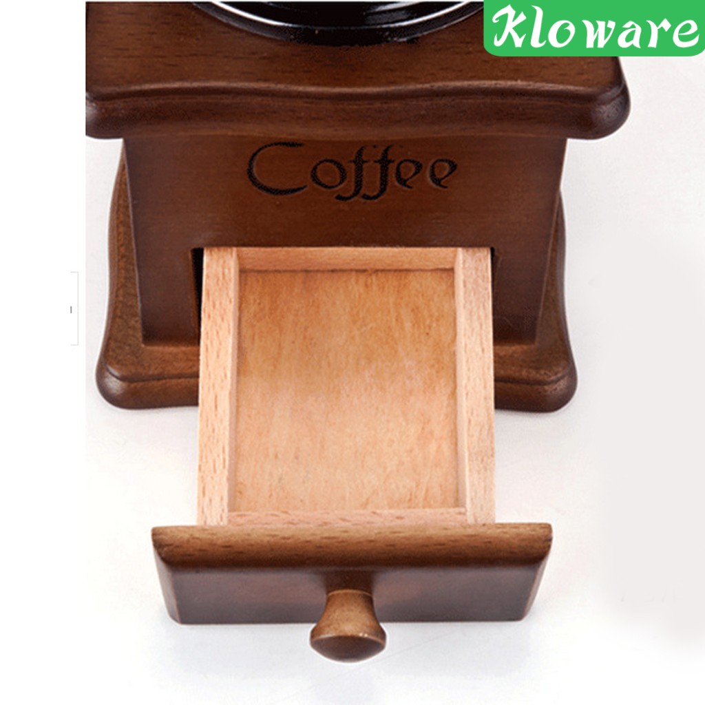 [KLOWARE] Manual Coffee Bean Spice Nuts Grinder Hand Mill Ceramic Core Antique Style