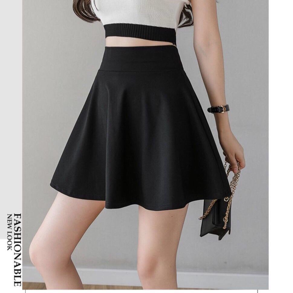 Đầm chữ A cổ vuông màu trơn phong cách retro thời trang Pháp