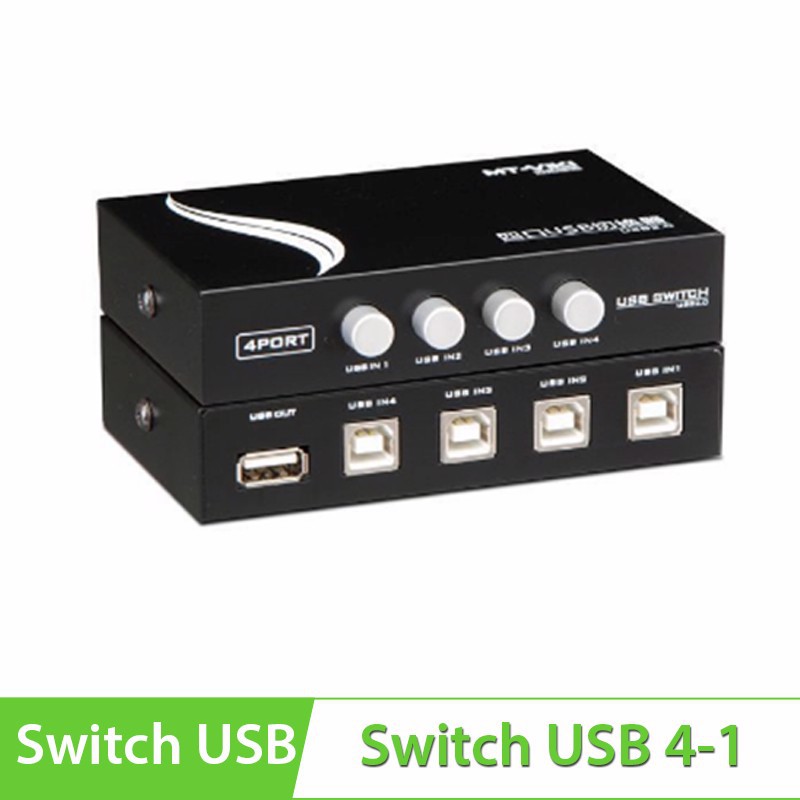 Bộ chia máy in 1 Ra 2/ 1 Ra 4 cổng USB MT-1A4B-CF-VIKI 4 máy tính chung 1 máy in