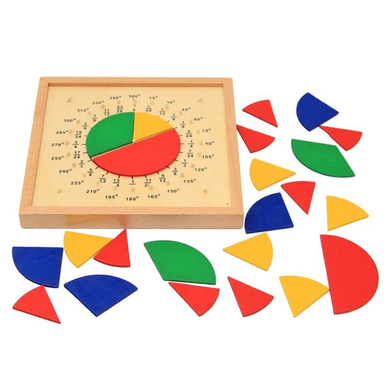 Bảng ghép hình chia tọa độ Montessori (Fraction Board)