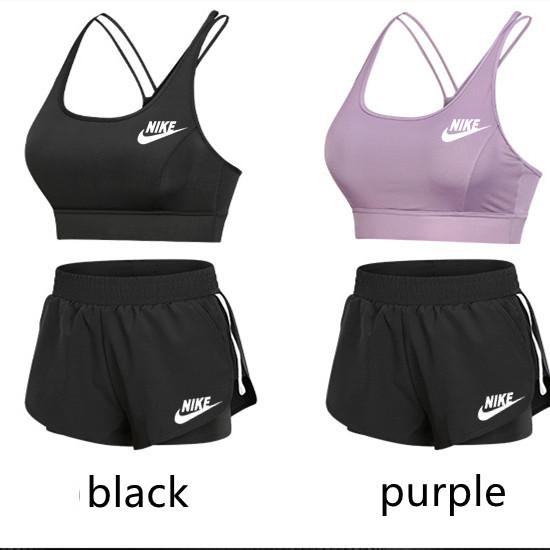 NIKE đồ tập gym Gồm Bra + Áo Mỏng Ngoài + Quần Cho Nữ