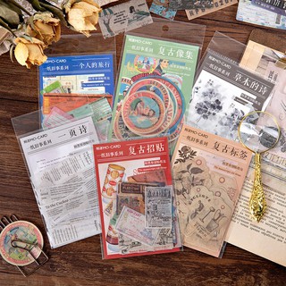 Miếng dán trang trí sổ tay phong cách vintage