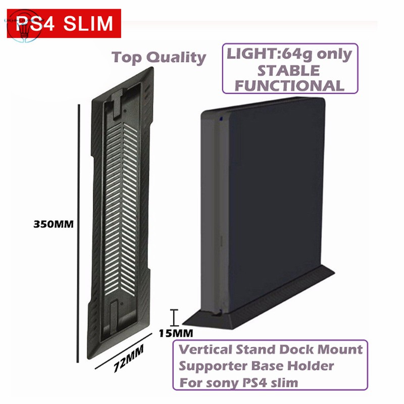 DG Ps4 Slim Vertical Stand Dock Mount Supporter Base Holder Black