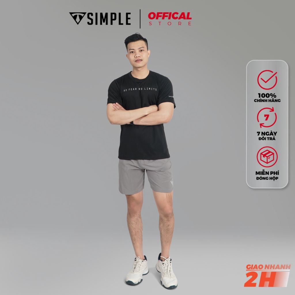 Áo Thể Thao Nam TSIMPLE cổ tròn tay ngắn tập gym vải thun lạnh thoáng mát co giãn chuẩn form MSSAHP4 | BigBuy360 - bigbuy360.vn
