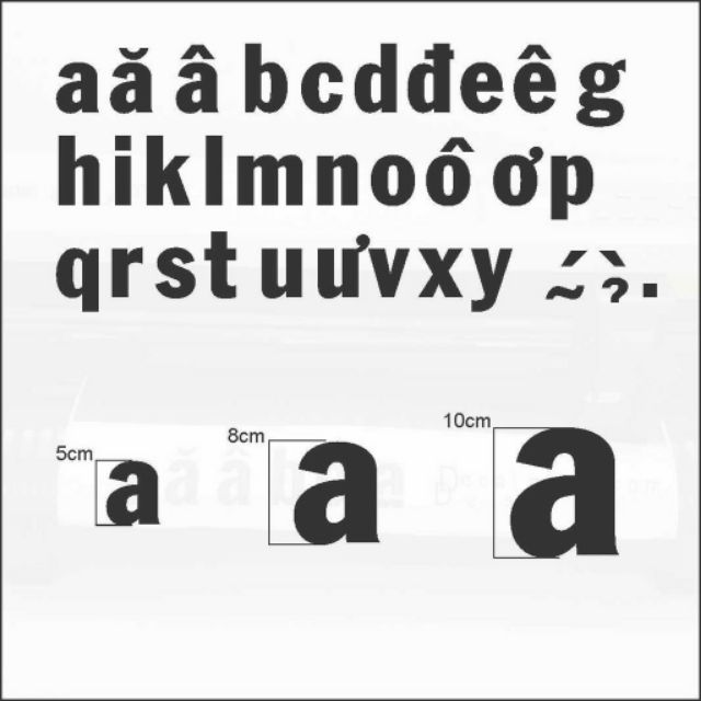 {HÀNG SẴN} Bảng chữ cái tiếng Việt 29 ký tự CÓ KEO SẴN bóc ra dán trực tiếp