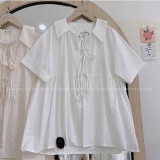 Áo babydoll thắt nơ (ảnh thật)