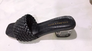 Guốc /dép quai đan gót mika 3 cm