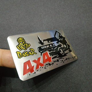 Tem nhôm dán xe Dakar 8x5cm