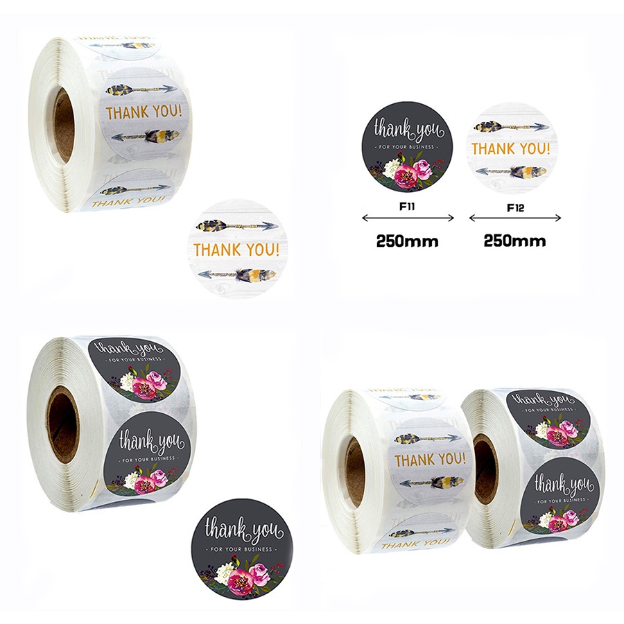 Set 500 Nhãn Dán Cảm Ơn 2.5cm