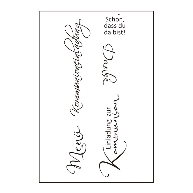 Con Dấu Silicone Trong Suốt Hình Chữ Cái Tiếng Đức Dùng Để Trang Trí Album