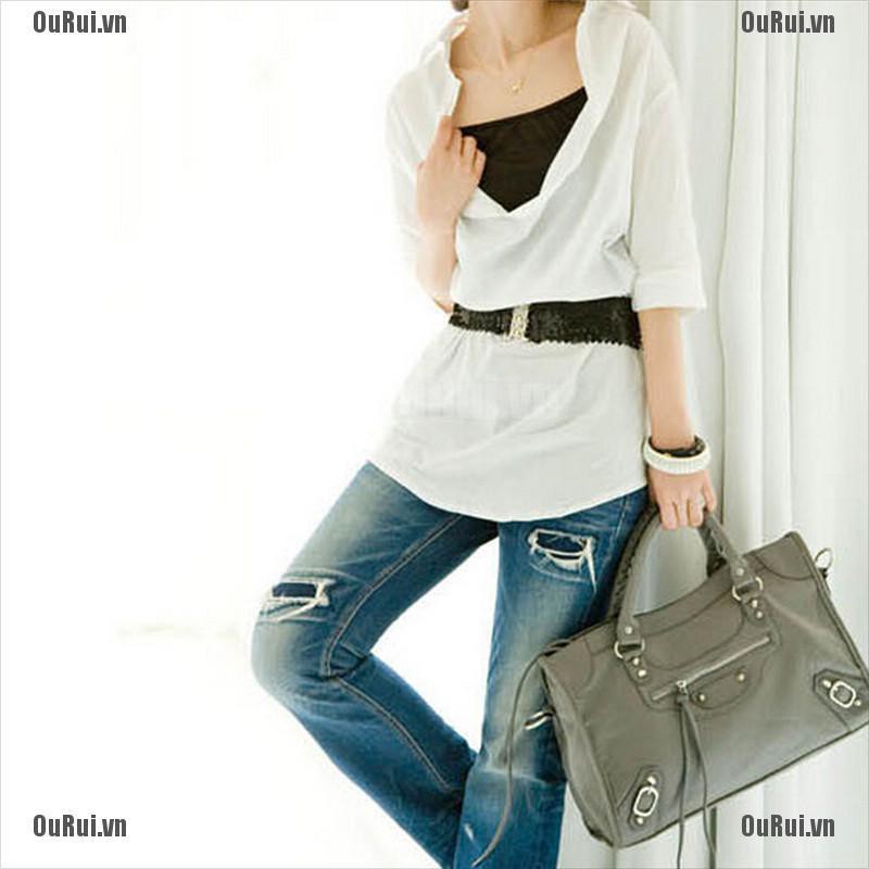 Thắt Lưng Co Giãn Phối Đinh Tán Thời Trang Dành Cho Nữ