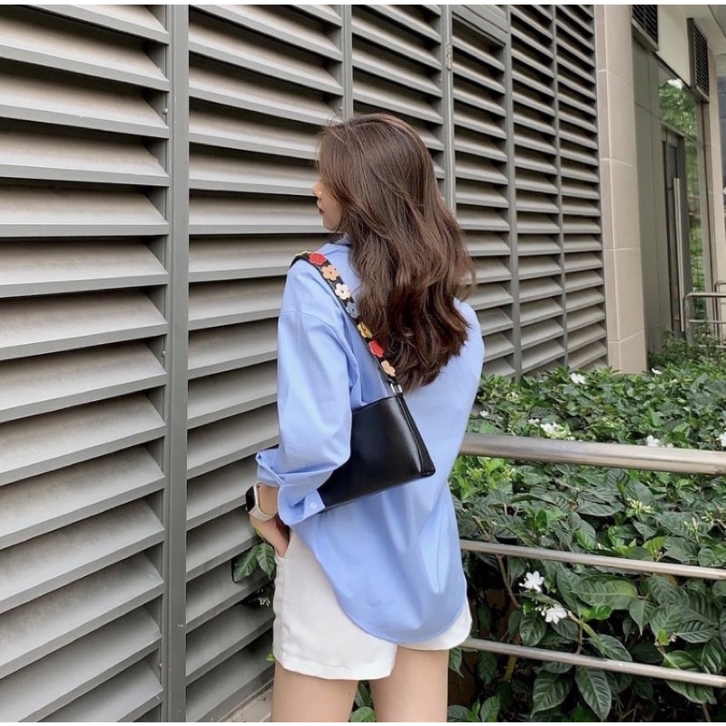 Túi xách Bymood kẹp nách FLORAL dáng chữ nhật, thiết kế quai hoa Hàn Quốc đeo đi chơi thời trang