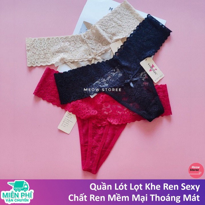 Quần Lót Ren Lọt Khe Sexy Quyến Rũ (Ảnh Thật)