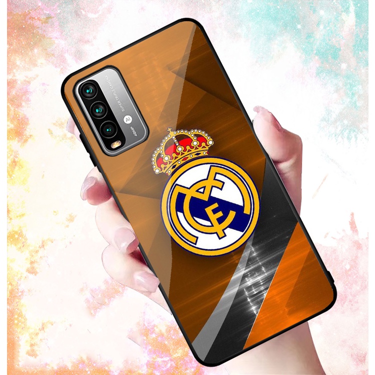 Ốp Lưng XIAOMI REDMI 9T, POCO M3 mặt kính cường lực cao cấp In hình Câu Lạc Bộ Bóng Đá